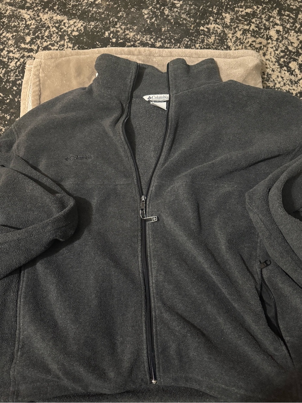 Columbia Men's Charcoal Black Full-Zip Fleece Jacket